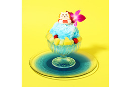 ぷかぷかしたシーサーが可愛い♪ 「ちいかわレストラン」夏季限定メニュー「シーサーの浮き輪でぷかぷかかき氷」沖縄店限定で提供！ 画像