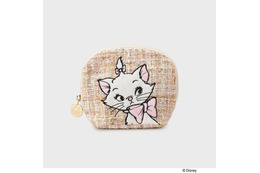 「ディズニー」マリーちゃんの華やかで上品な“大人かわいい”雑貨登場♪ ツィードポーチ・リップケース・トート 画像