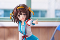 “ただの人間には興味ありません。”「涼宮ハルヒの憂鬱」涼宮ハルヒがおなじみ制服姿でフィギュア化！髪型をポニーテールにも変えられる！ 画像