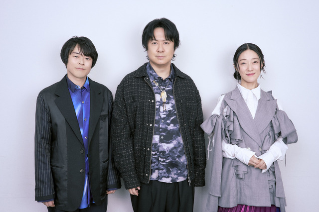 左から阪口大助、杉田智和、釘宮理恵