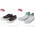 「【CONVERSE ALL STAR 100】ALL STAR 100 OX / JO 【ジョジョの奇妙な冒険　吉良吉影モデル】」23,760円（税込）／「【CONVERSE ALL STAR 100】ALL STAR 100 W HI / JO【ジョジョの奇妙な冒険　岸辺露伴モデル】」12,960円（税込）（C）荒木飛呂彦&LUCKY LAND COMMUNICATIONS/集英社・ジョジョの奇妙な冒険SC製作委員会