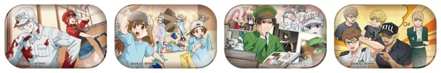「細胞の休日カフェ ～細胞の皆さん、今日はお茶でも飲んでゆっくりしませんか？～」角丸缶バッジ(全11種)　※ランダム配付（C）清水茜／講談社・アニプレックス・davidproduction