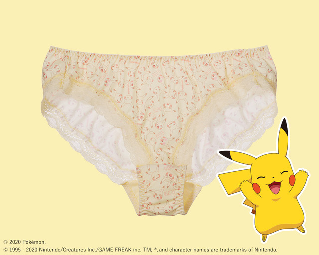「ピカチュウのプリントパンティ」1,480円(税抜)(C) 2020 Pokemon. (C) 1995 - 2020 Nintendo/Creatures Inc./GAME FREAK inc.TM, R, and character names are trademarks