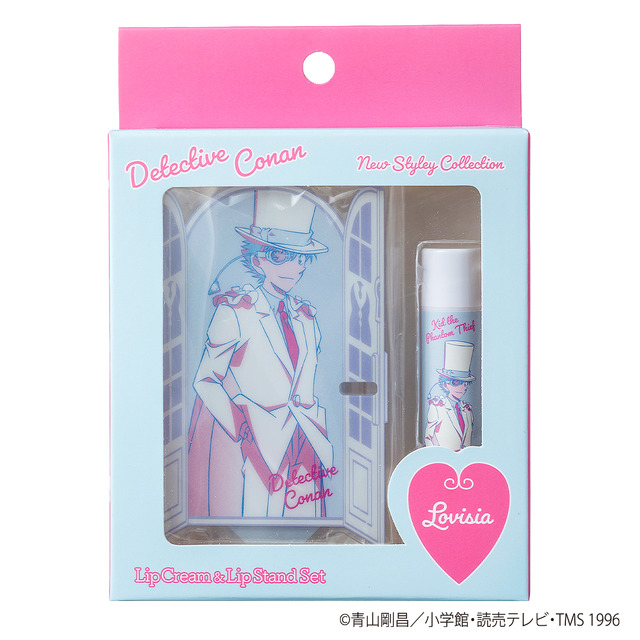 『Lovisia 名探偵コナンリップクリーム＆リップスタンド セット』各1,870円（税込）